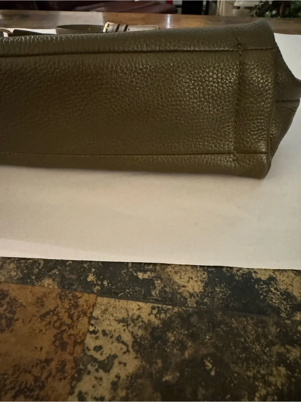 Michael Kors Aria Green Studded pebbled leather shoulder Hobo Bag Gold Hardware
